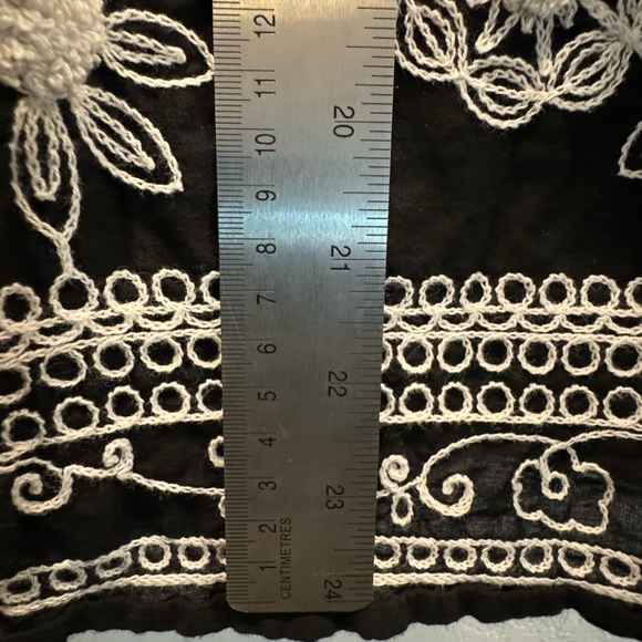 Studio West Apparel Black w/ Cream Embroidery Trim- size S & 24.5”L - Picture 11 of 11